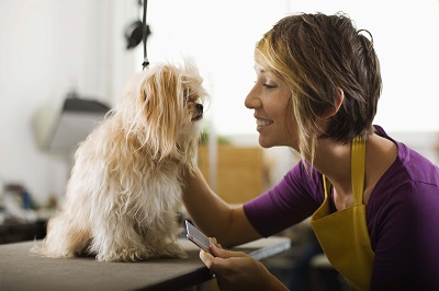 Woman with her pet